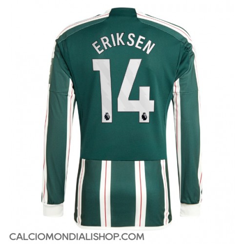 Maglie da calcio Manchester United Christian Eriksen #14 Seconda Maglia 2023-24 Manica Lunga